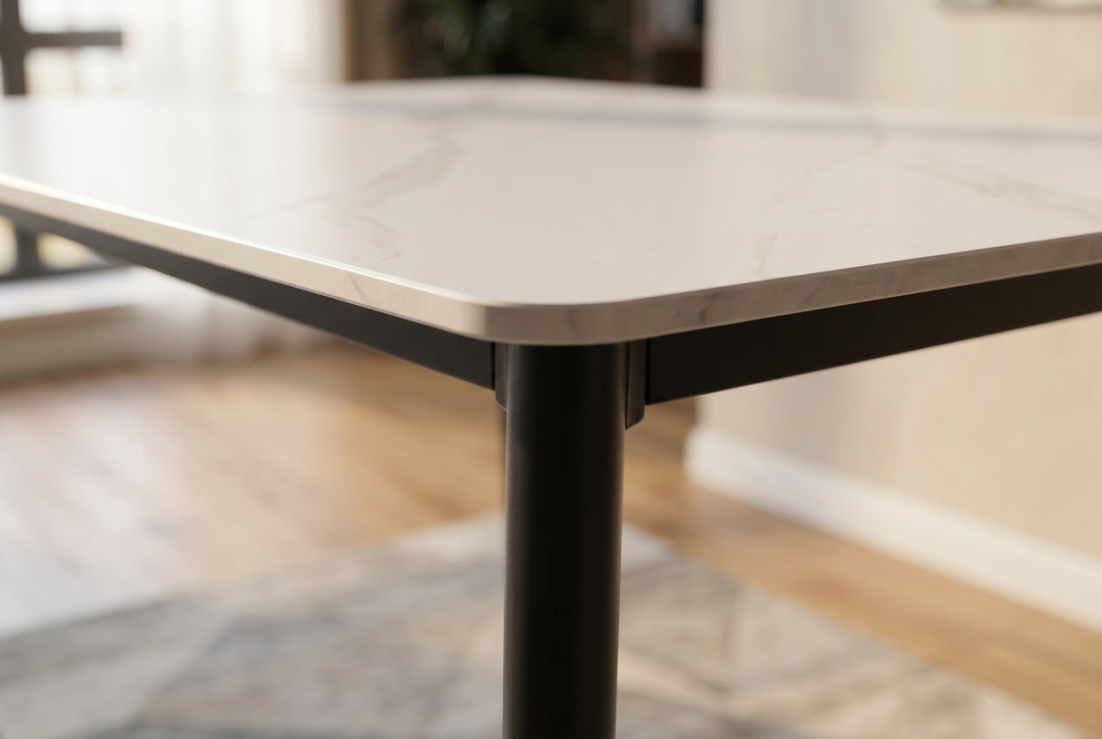 Esstisch MILANO 120cm Keramik weiß