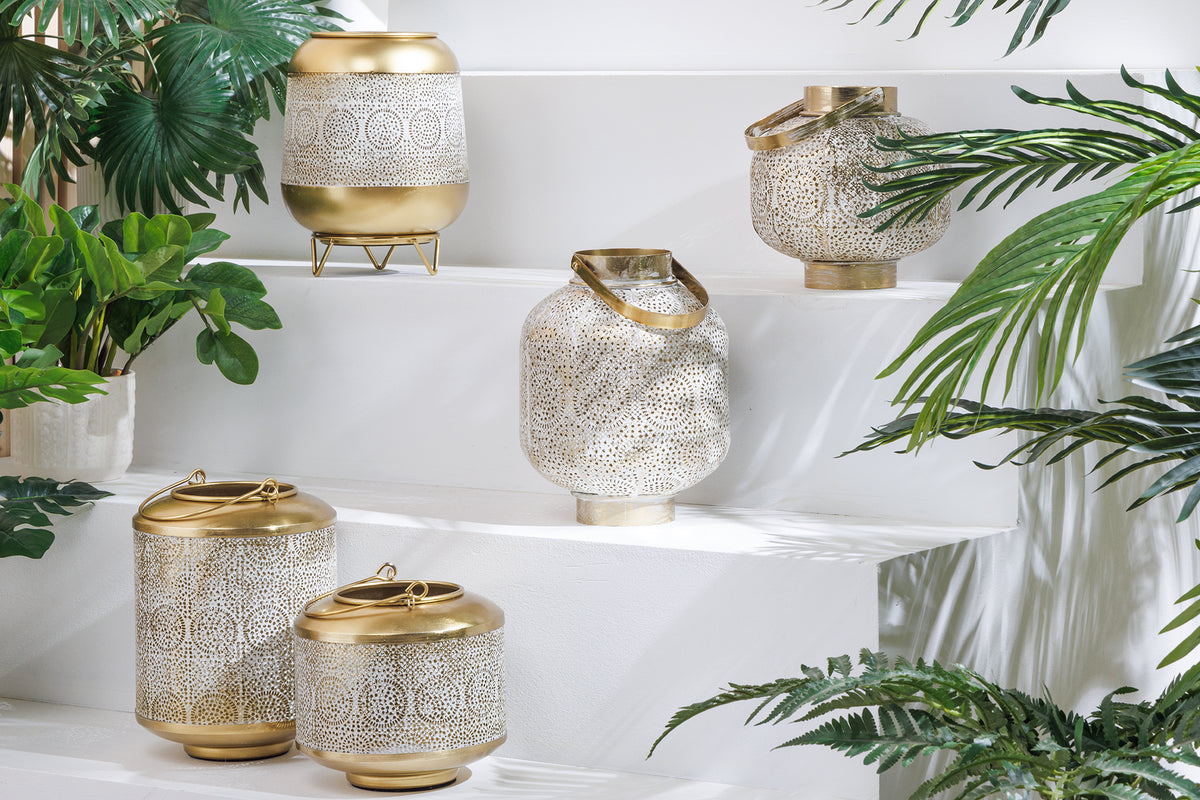 Lantern ORIENT 25cm antique gold