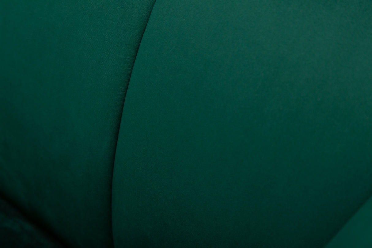 Sessel NOBLESSE Samt smaragdgrün mit goldenen Füßen