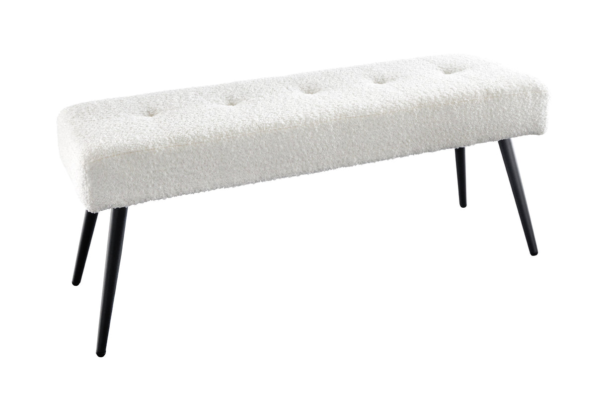 Bank BOUTIQUE 100cm Bouclé weiß