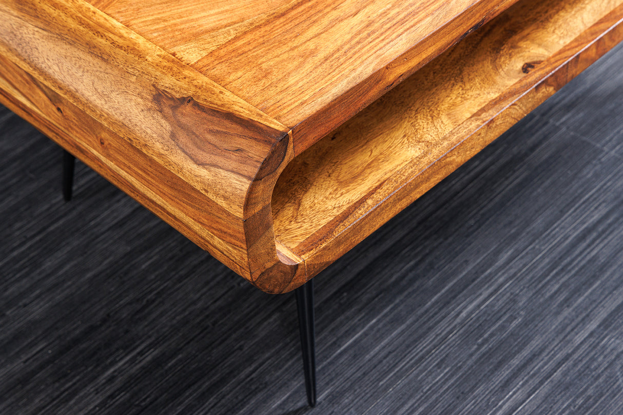 Coffee table ALPHA 90cm sheesham stone finish