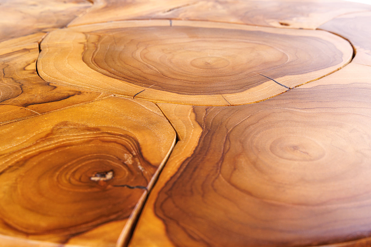 Coffee table MOSAIK Ø 60cm teak wood natural