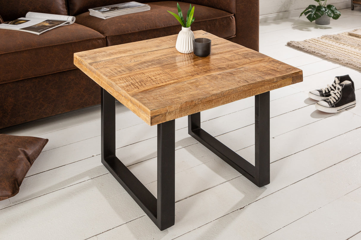 Coffee table IRON CRAFT 60cm U-legs mango wood