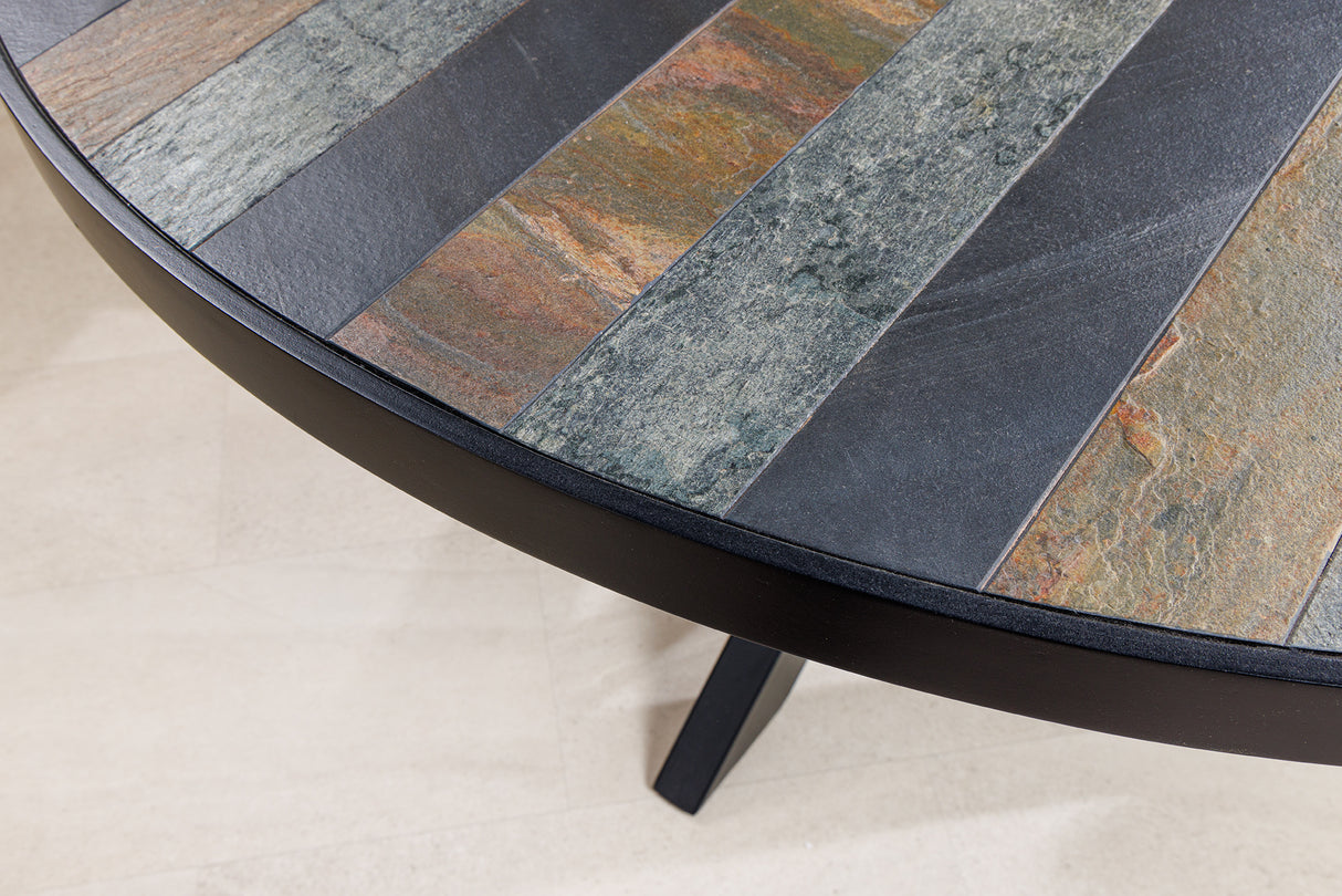 Esstisch MOUNTAIN SOUL Ø 140cm rund natur mehrfarbig Steinoptik