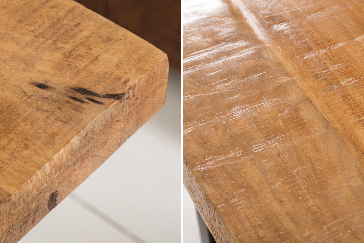 Coffee table IRON CRAFT 60cm U-legs mango wood