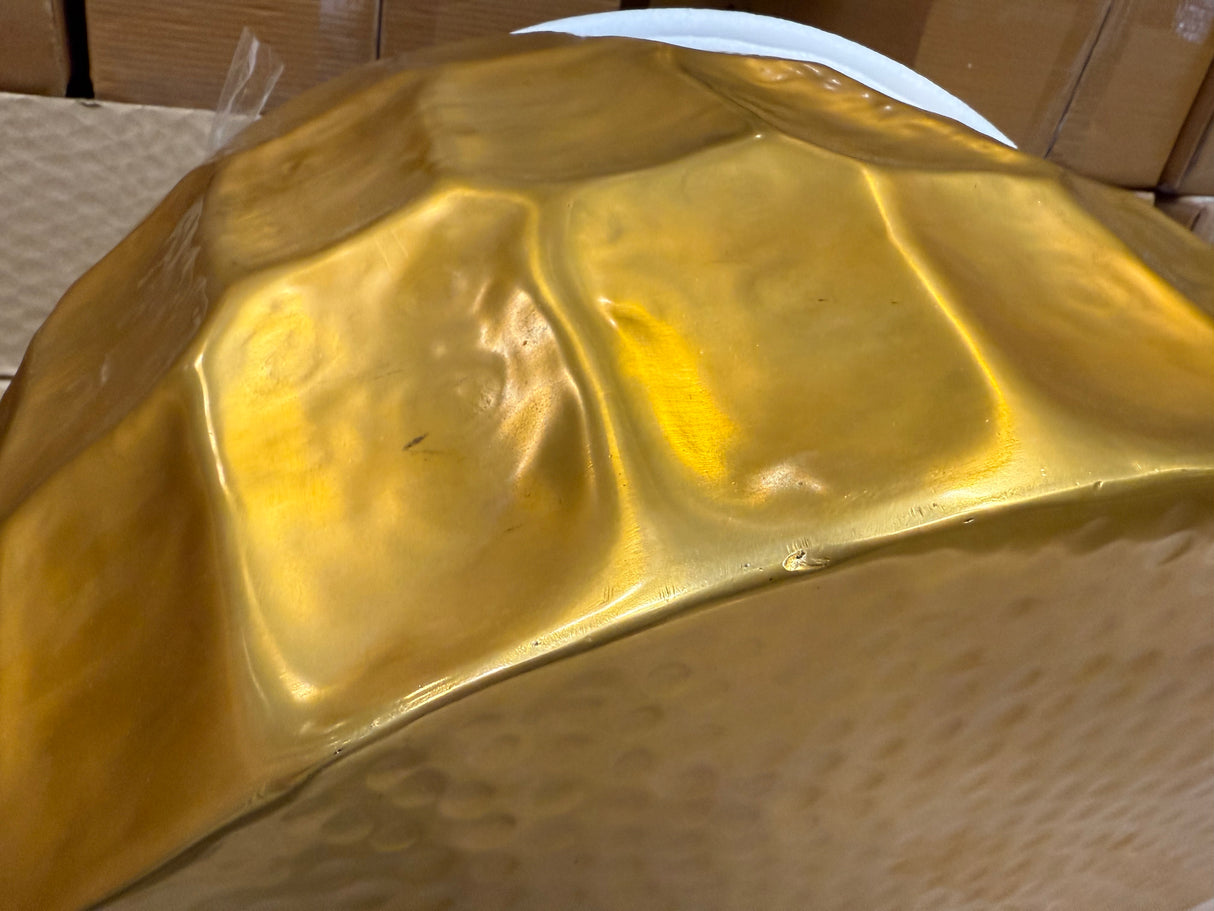 B-Coffee table ORGANIC ORIENT 70cm with hammer stroke effect gold