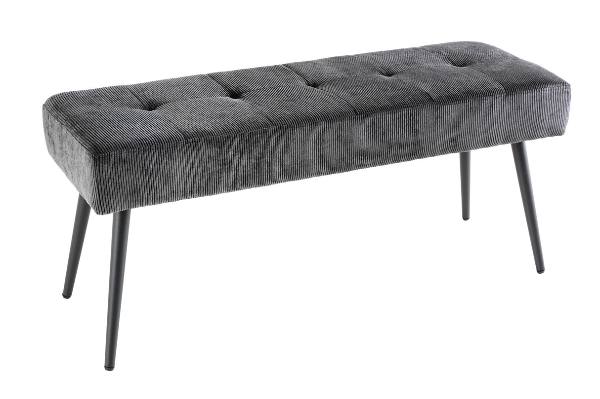 Bench BOUTIQUE 100cm cord dark grey
