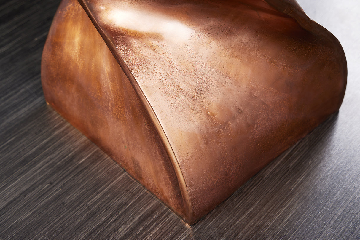 Stool side table TWIST 45cm mottled copper