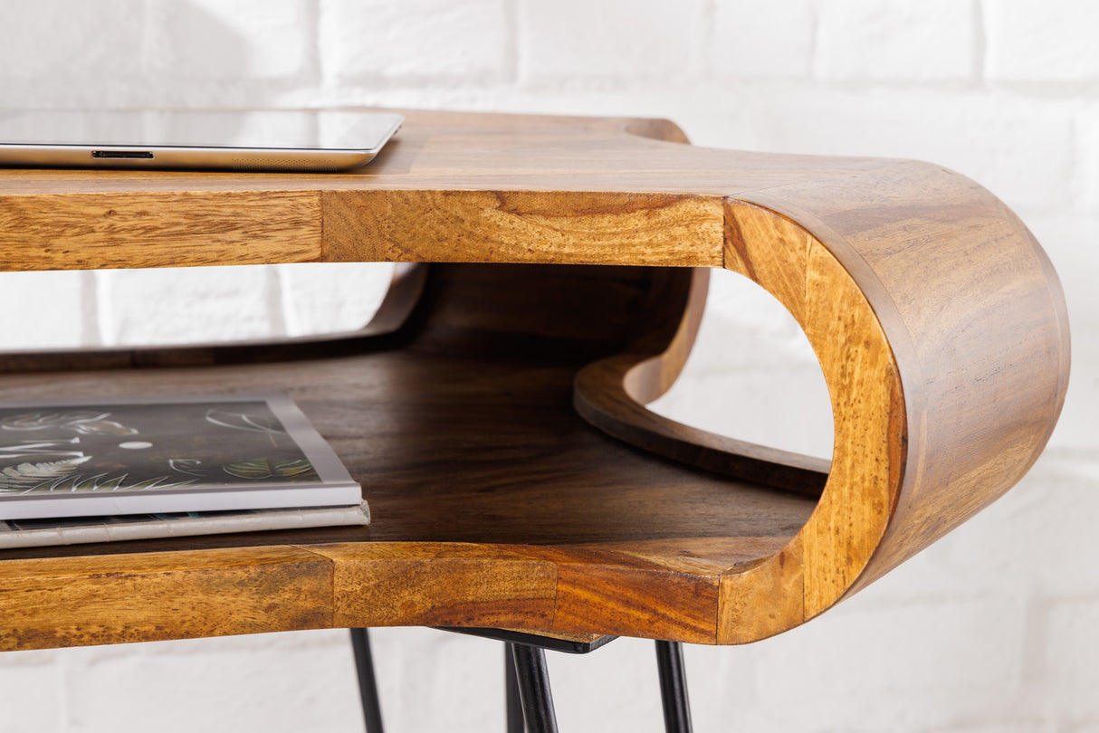 Büroschreibtisch ORGANIC LIVING 120cm Sheesham Holz natur