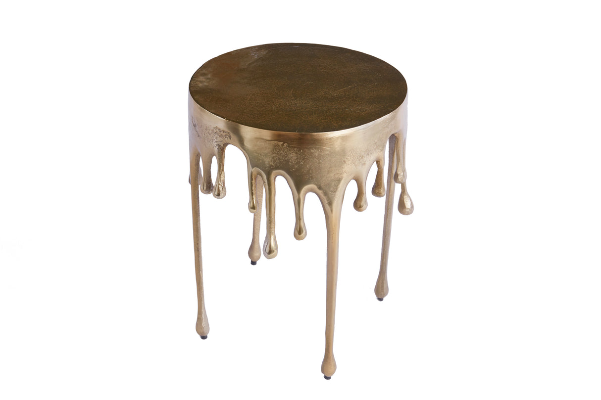 Beistelltisch LIQUID LINE Ø 50cm rund gold