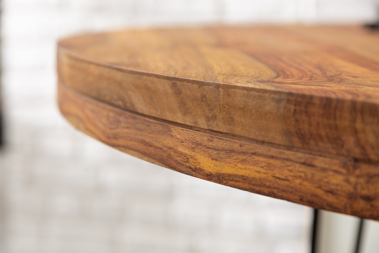 Dining table MAKASSAR Ø 120cm round sheesham wood natural