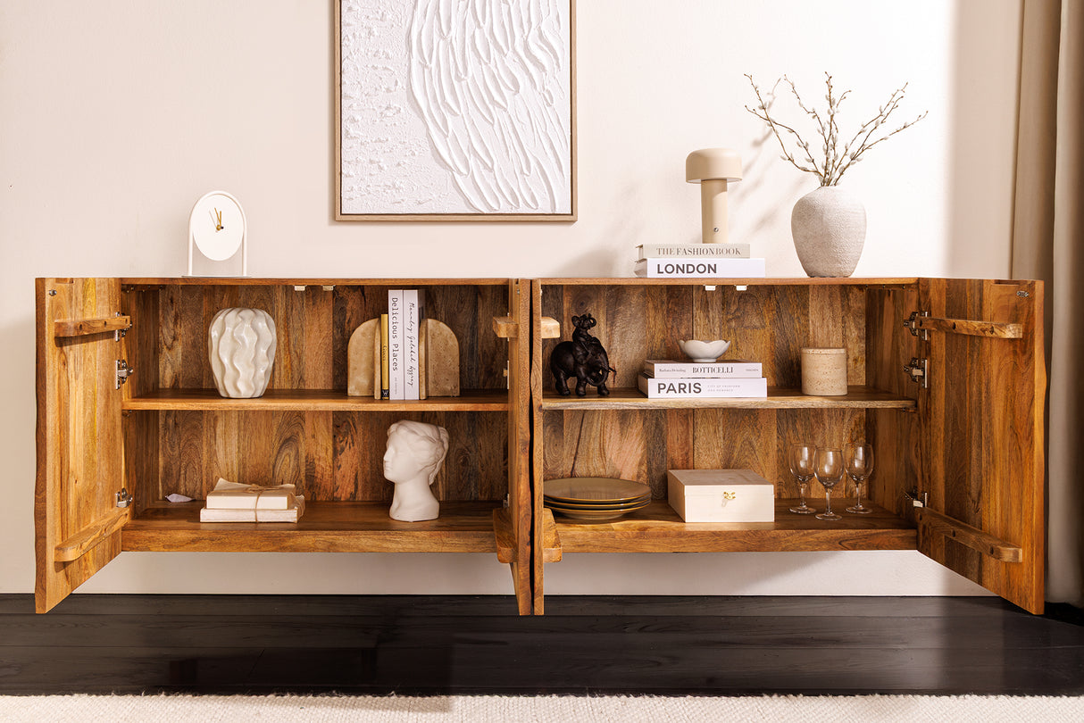 Sideboard SCORPION 180cm 3D hängend Mangoholz braun