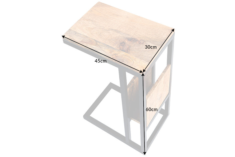Laptop-Beistelltisch CONCIERGE 60cm Mangoholz