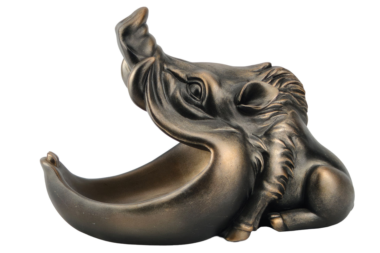 Decoration sculpture WARTHOG 30cm bronze with storage compartment