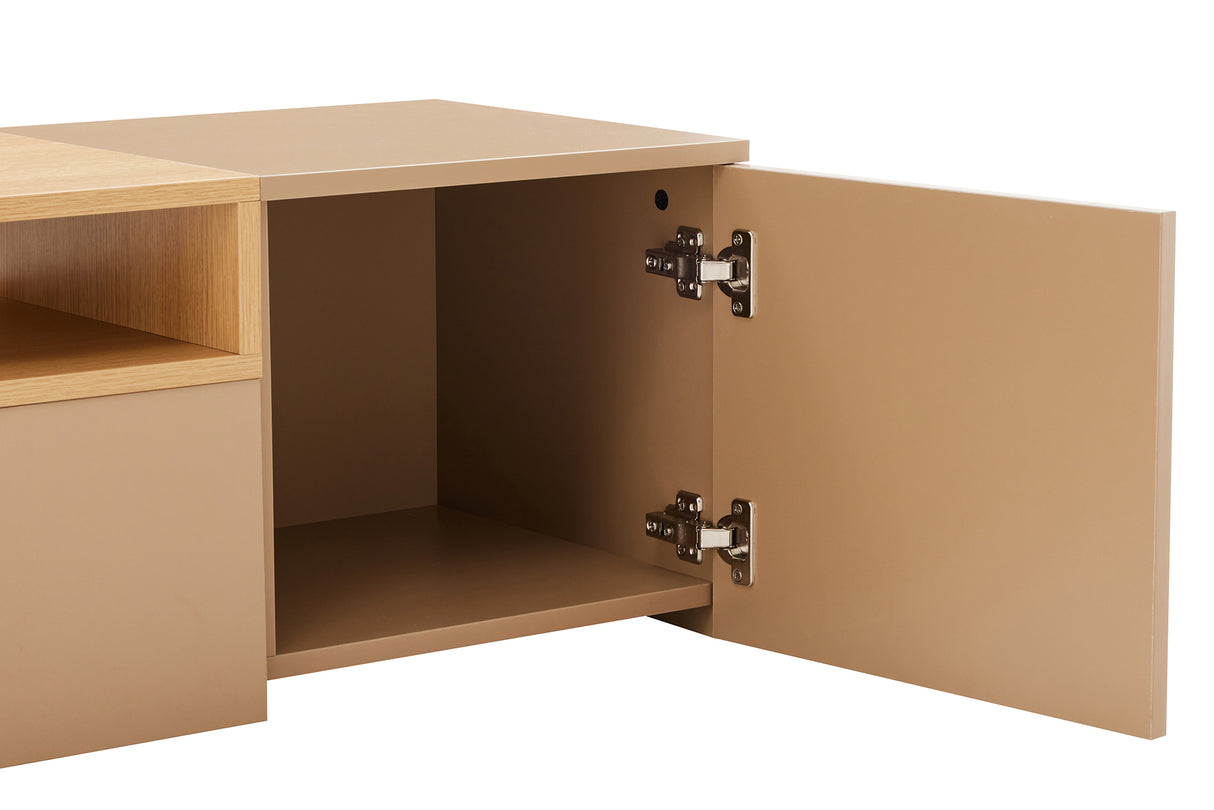 TV-Wand LOFT 160 cm hängend naturgrau