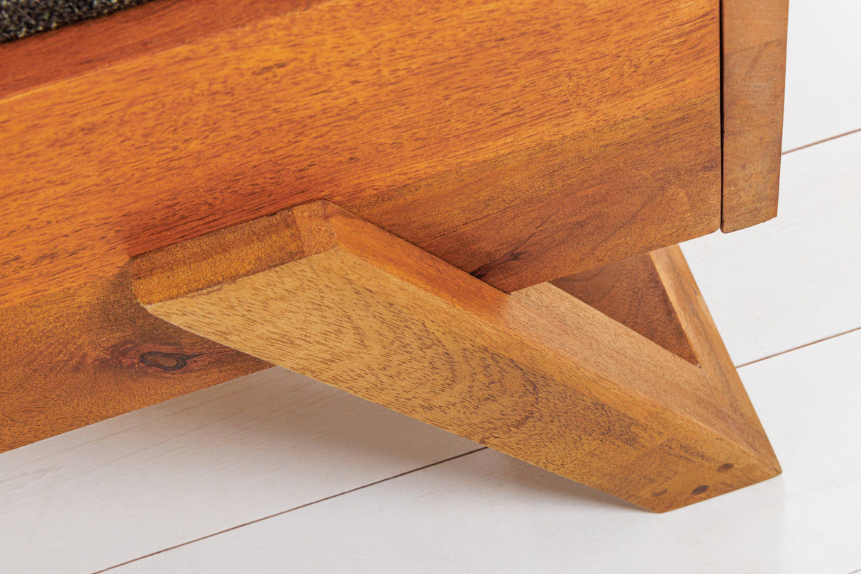 Bett SCORPION 180x200cm Mangoholz braun