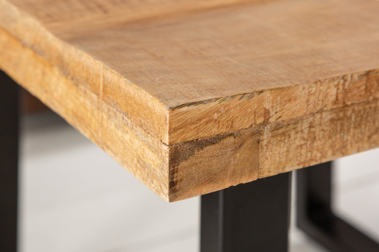 Coffee table IRON CRAFT 60cm U-legs mango wood