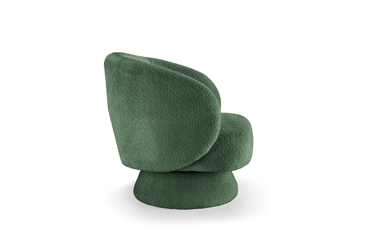 Armchair BOSSA NOVA 360° rotatable bouclé green