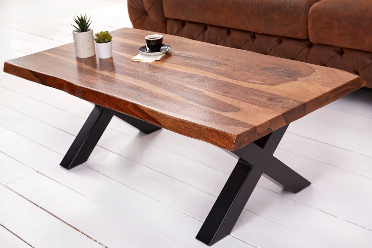 Coffee table AMAZONAS 110cm X-legs sheesham wood