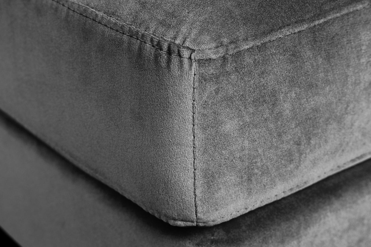 Hocker COZY VELVET 80cm samtgrau