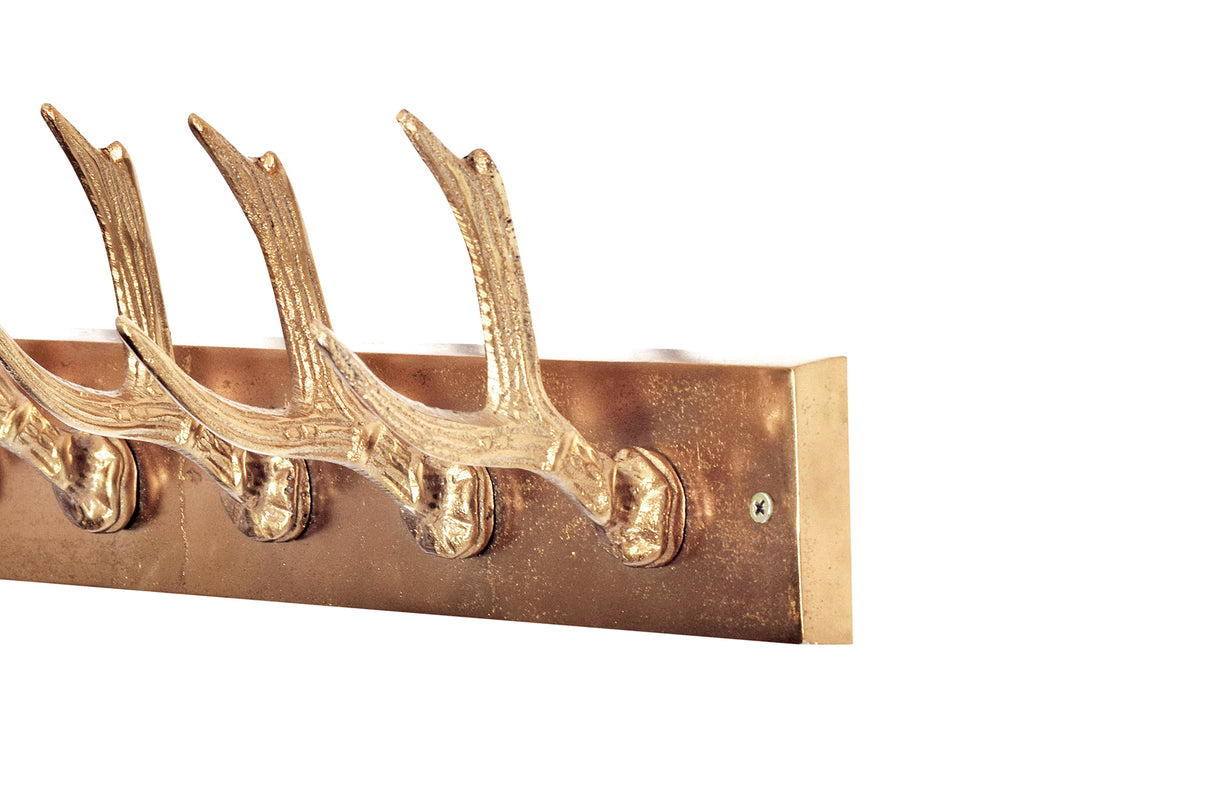 Wall coatrack DEER 50cm aluminium gold