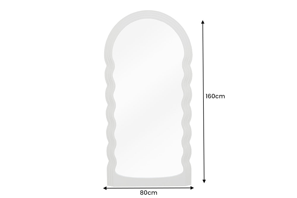 Wall mirror WAVE 160cm greige
