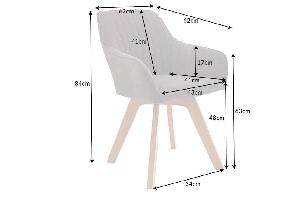 Drehstuhl LIVORNO 180° Mikrofaser taupe