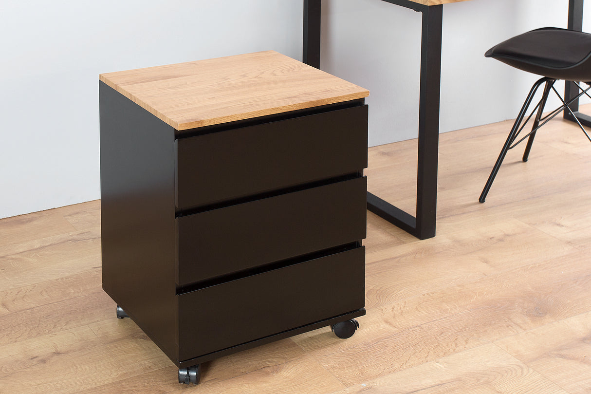Mobile office pedestal BIG DEAL oak black