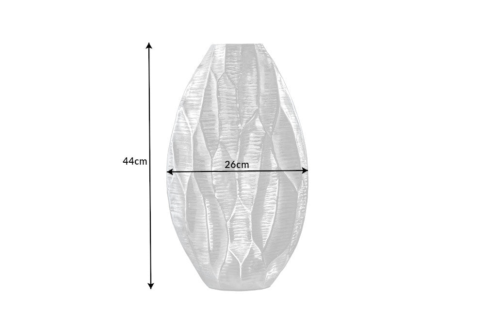 Vase ORGANIC ORIENT 45cm silber