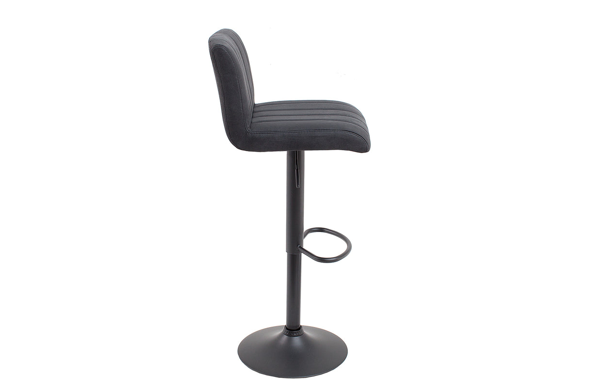Barhocker PORTLAND 88-109cm Mikrofaser vintage grau