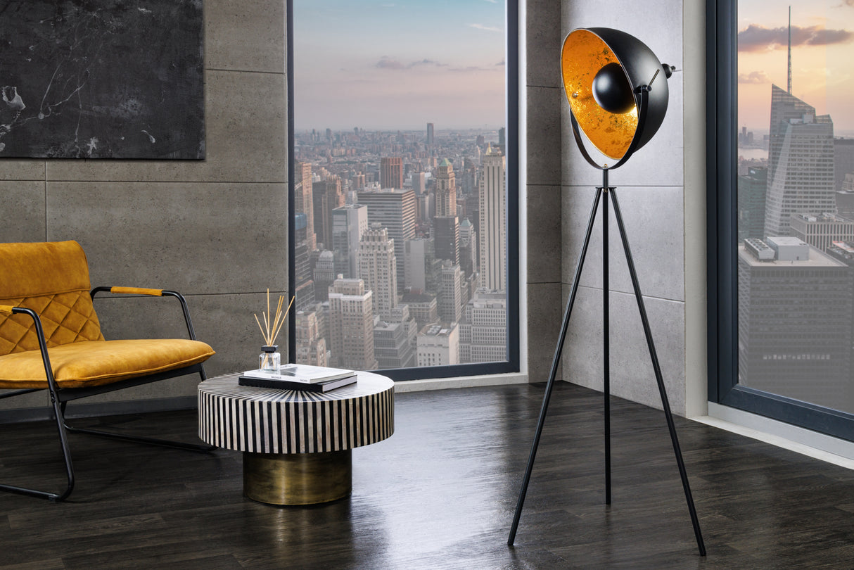 Stehleuchte STUDIO 145cm schwarz gold