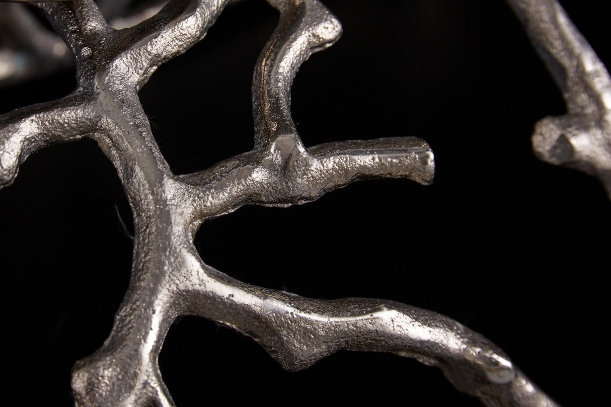 Candleholder ABSTRACT 60cm 4 flames silver