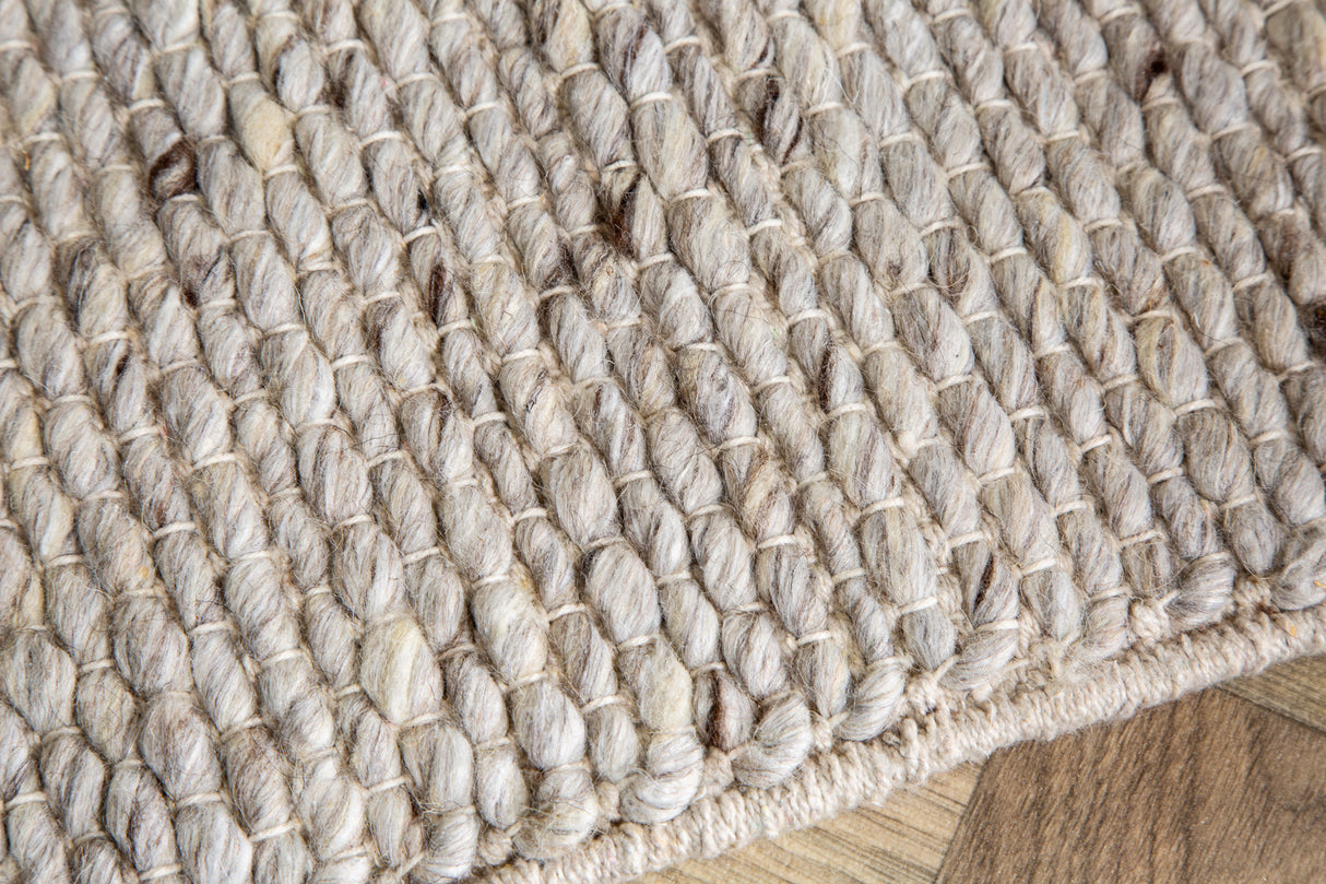 Teppich WOLLE 350x240cm silbergrau