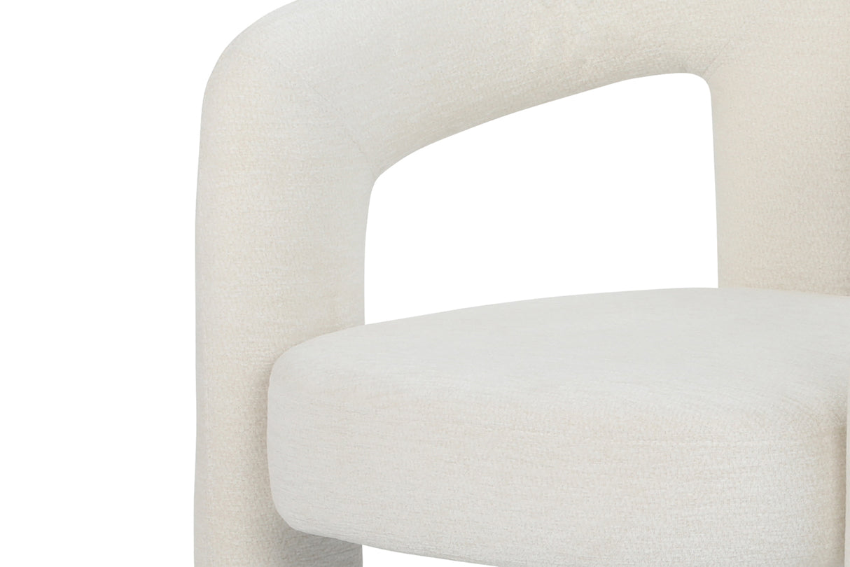 Chair ARCH bouclé creme white teddy fleece armchair
