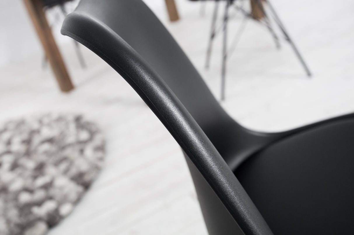 Stuhl SCANDINAVIA MASTERPIECE Kunstleder schwarz