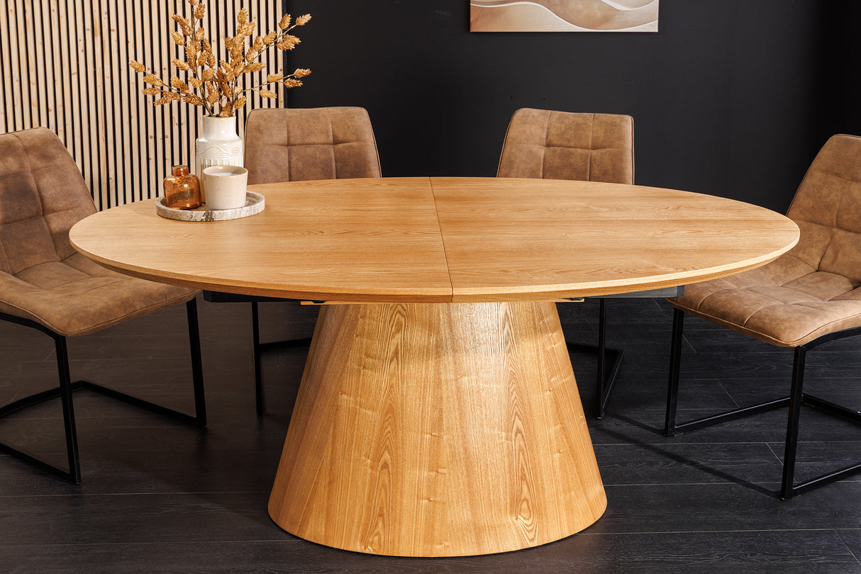 Dining table UNIQUE 160-200cm extendable oak wood verneered