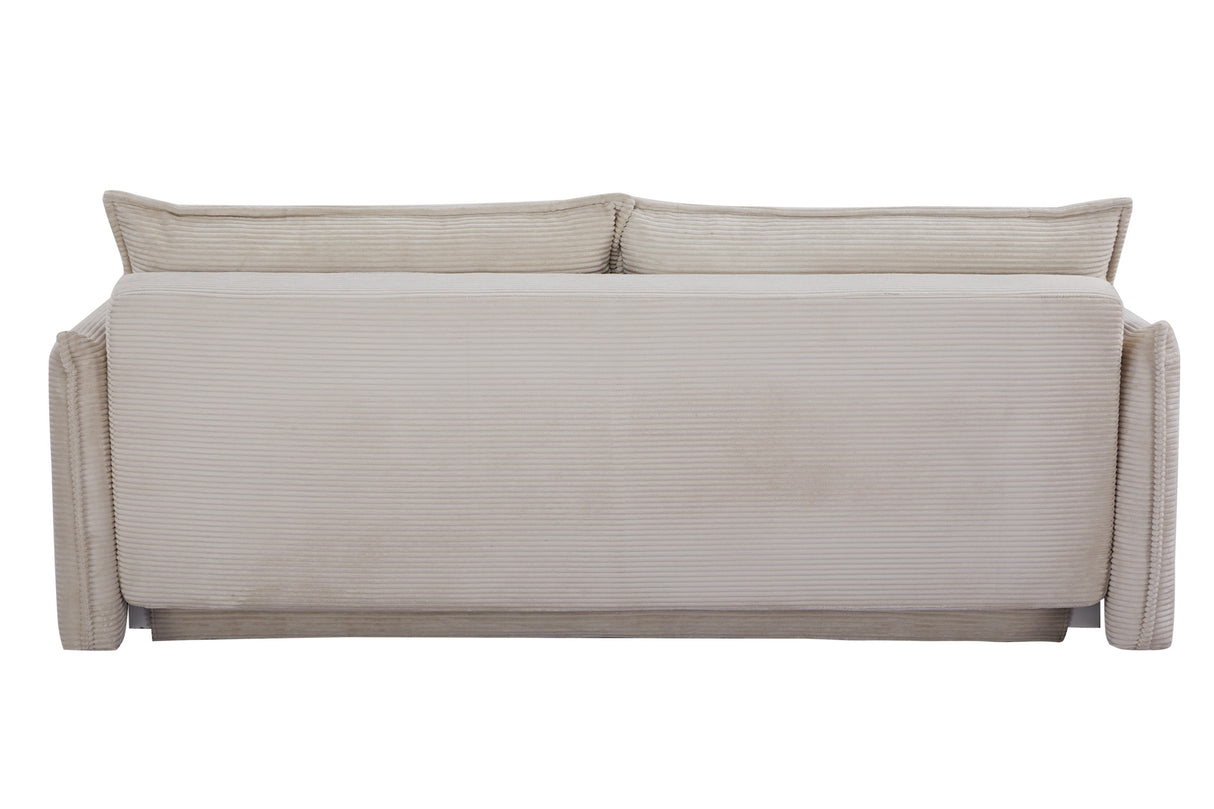 Sofa bed APARTMENT 215cm 3-seater cord beiger