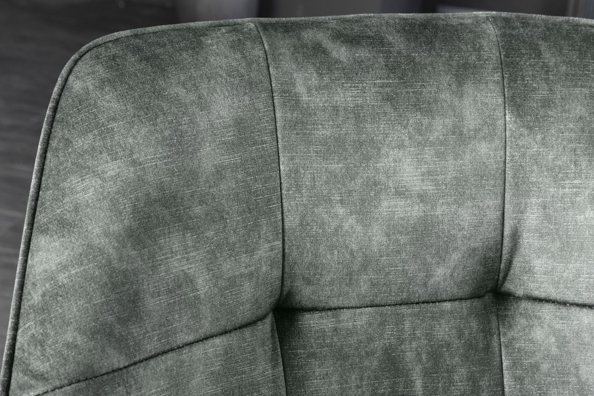Swivel chair LOFT 180° with armrests velvet green