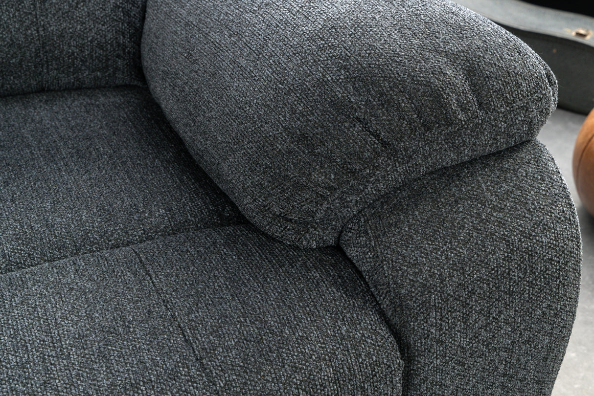 Cinema armchair HOLLYWOOD textured fabric dark grey