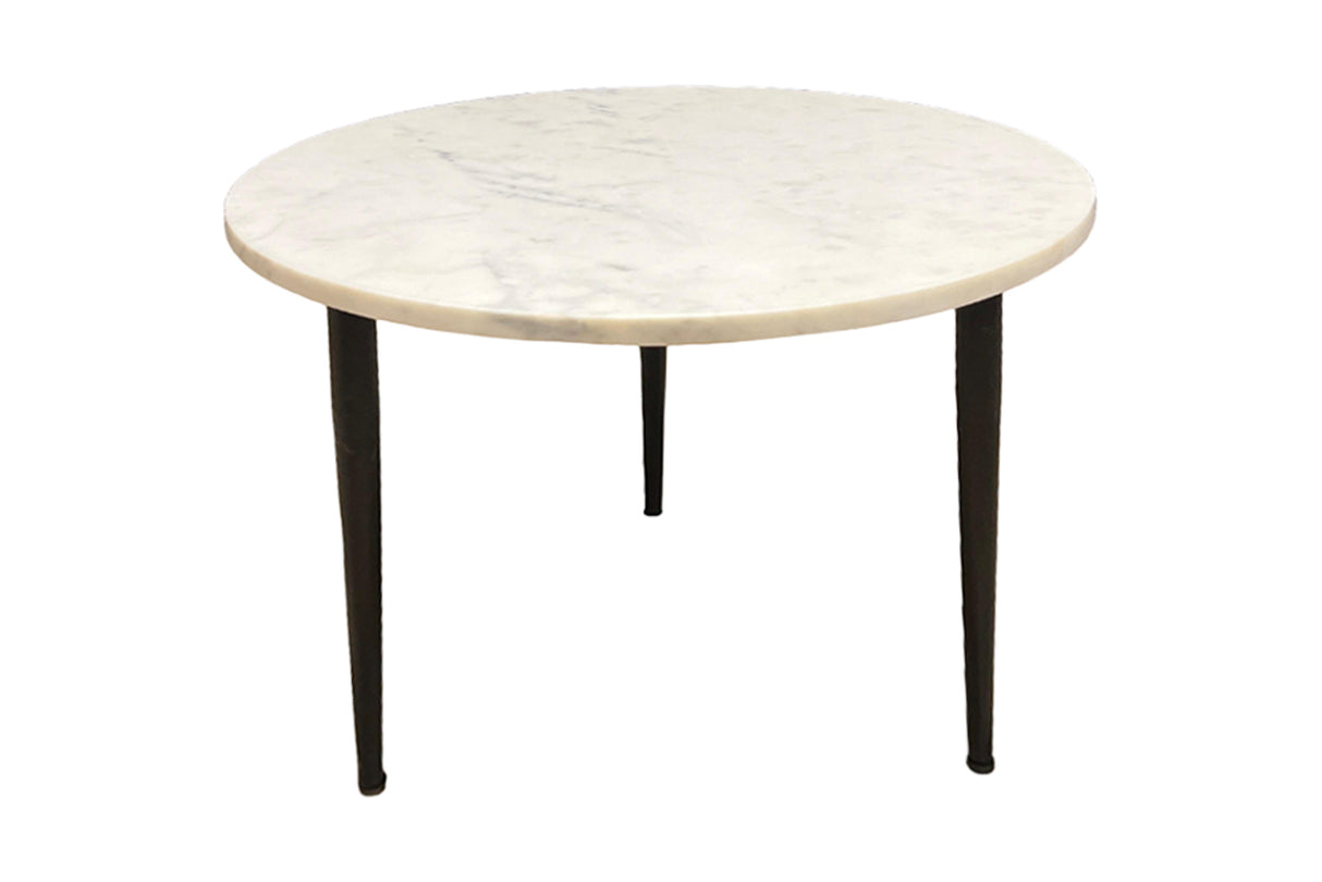 Coffee table ADLON set of 2 acacia wood natural and marble white