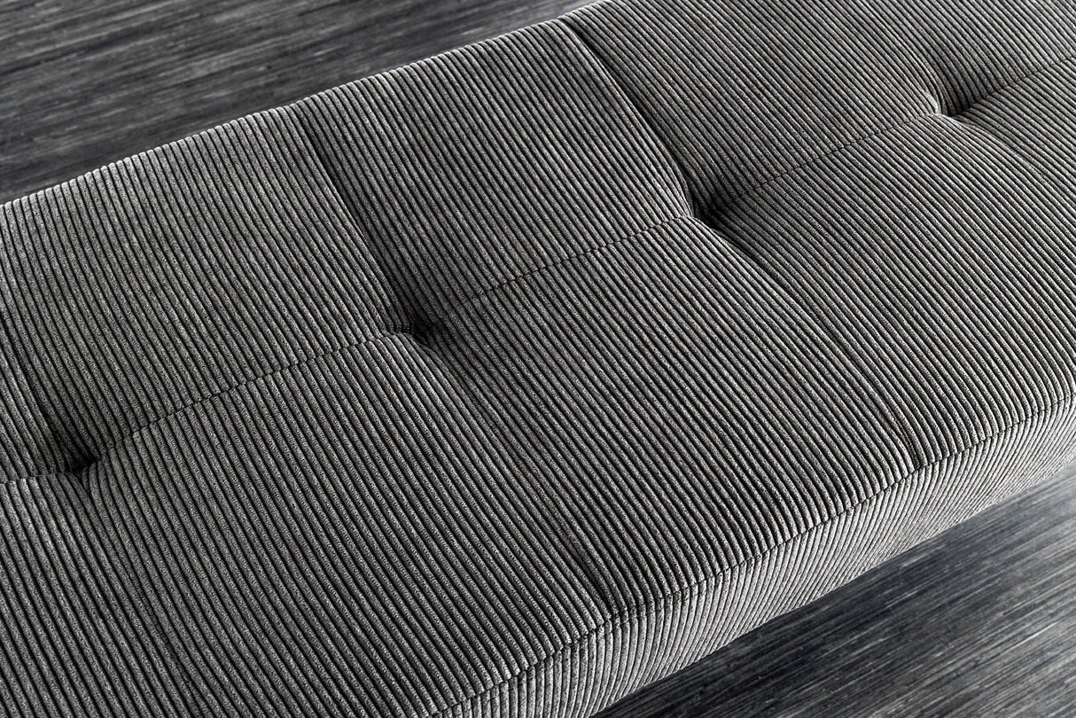 Bench BOUTIQUE 100cm cord dark grey