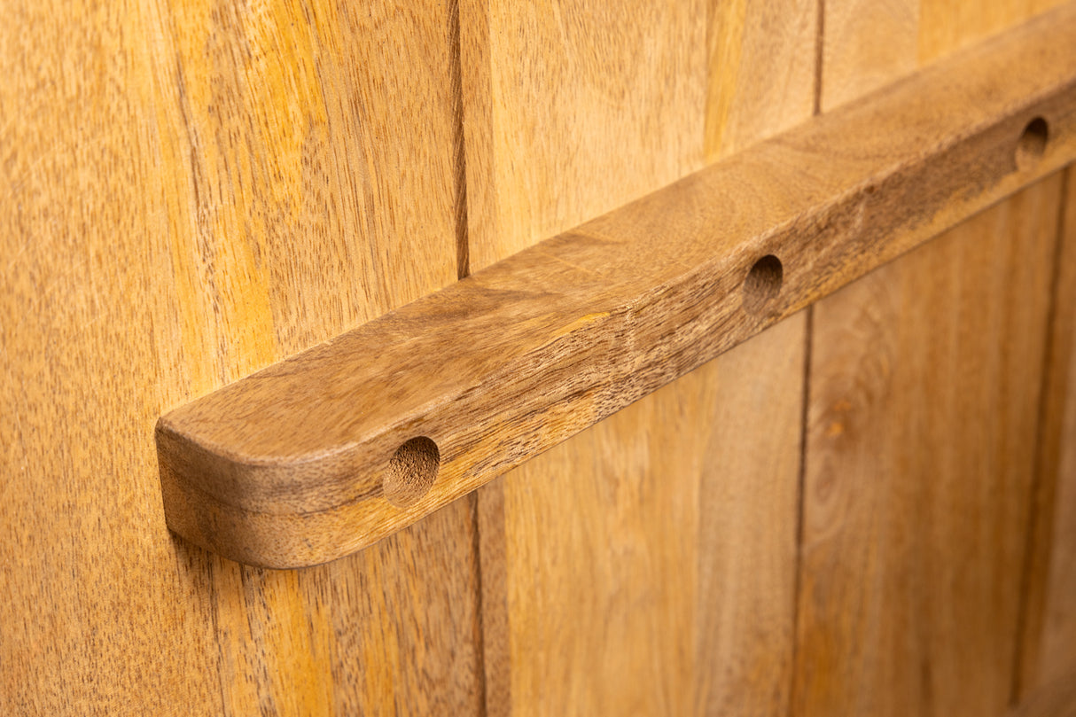 Highboard VULCANO 120cm 3D mosaic mango wood black white