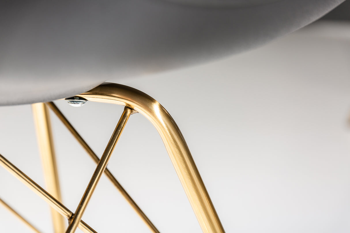 Stuhl SCANDINAVIA MASTERPIECE Kunstleder schwarz goldene Beine