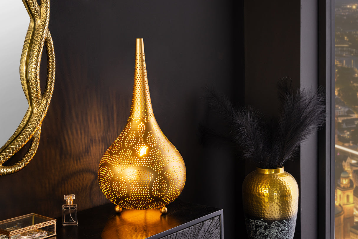 Floor lamp ORIENT LIVING 50cm iron w/ gold decor