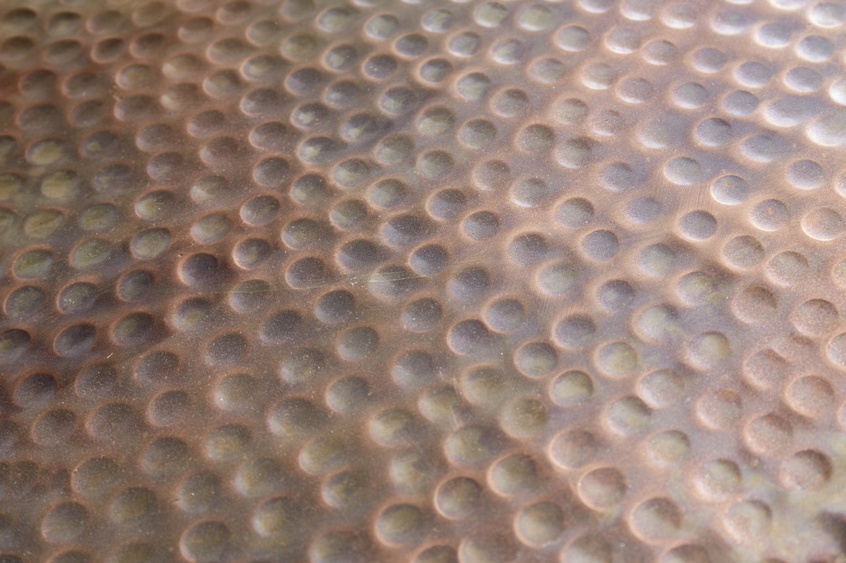 Coffee table ORIENT 80cm mottled copper with hammer stroke effect