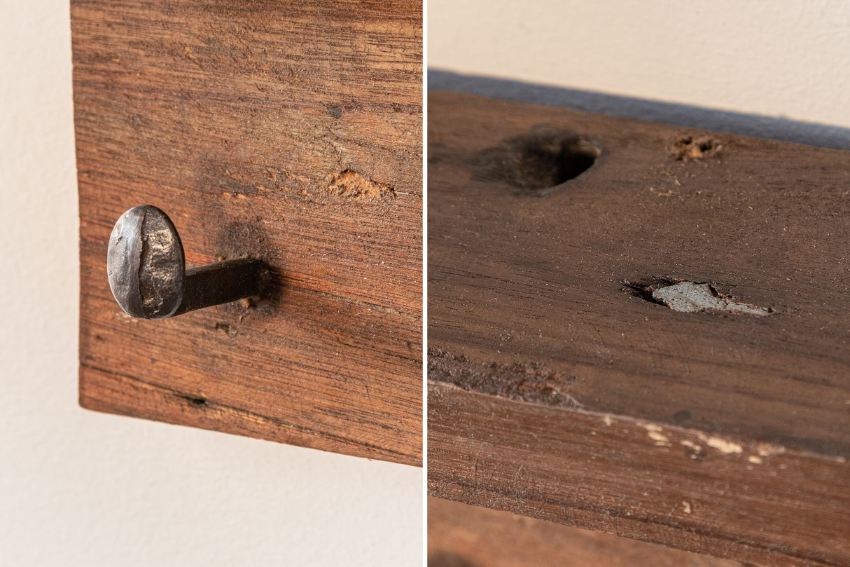 Wall coatrack HEMINGWAY 60cm recycled massive wood