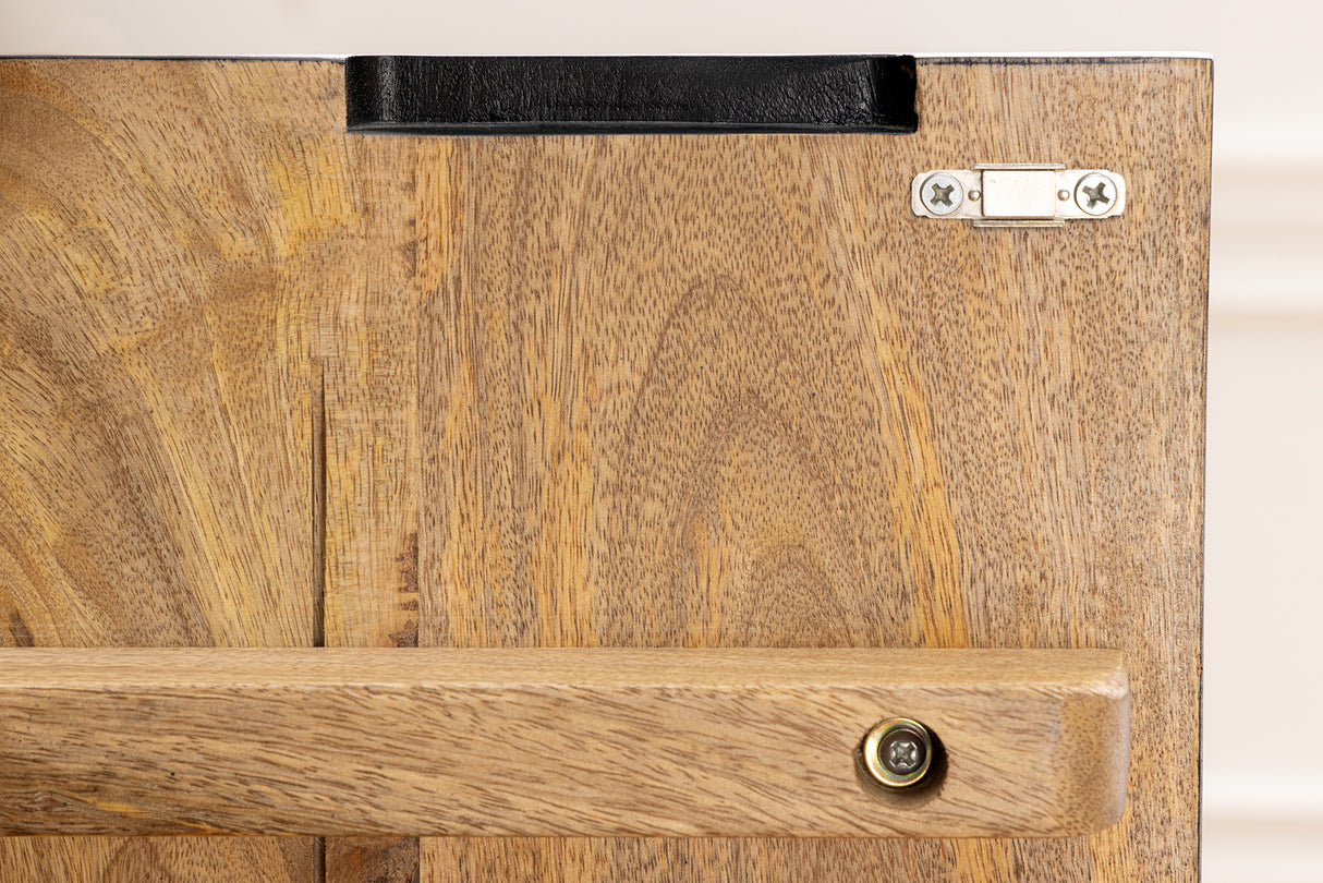 Sideboard SOLARIS 180cm 3D Mango Schwarz Gold