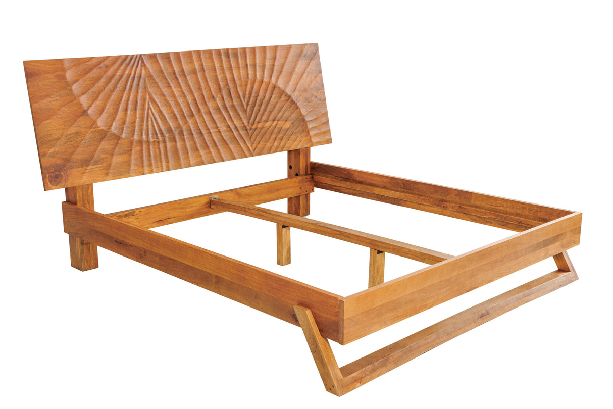Bett SCORPION 180x200cm Mangoholz braun