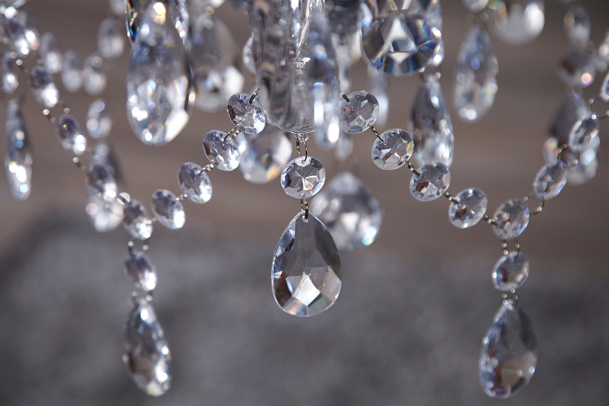 Chandelier DIAMONDS 5-armed clear acrylic