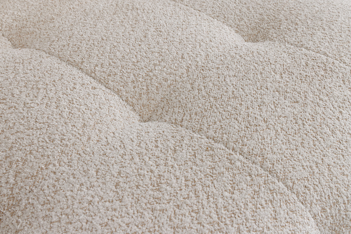 Sofa ROYAL 295cm XL Federkern abnehmbarer Bezug Bouclé champagner beige